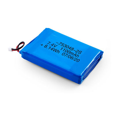 Baterai Lipo 753048 2S1P 7.4V 1100mAh Untuk Peralatan Medis