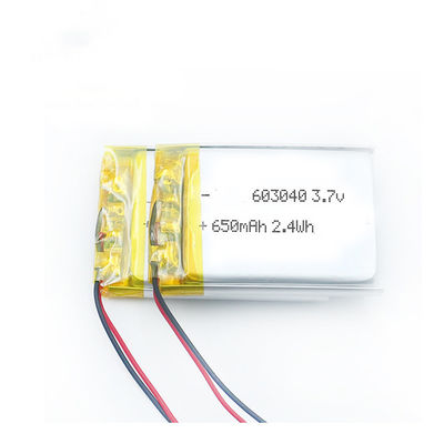Baterai Lipo 603040 9g 650mah yang dapat diisi ulang 6mm * 30mm * 40mm