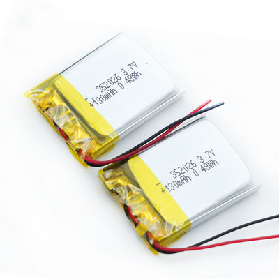 130mAh 352026 Baterai Lipo Polymer CE SGS Electric Watch Battery
