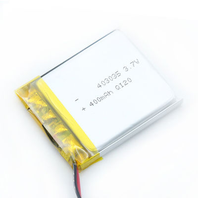Baterai Lithium Polymer Datar Keselamatan 0.1A-5A 403035 Baterai Lipo Kapasitas Tinggi