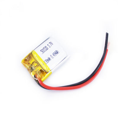 0.2C Ultra Tipis Kecil 3,7 V Baterai Li Polimer 501520 130mah Untuk GPS