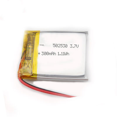 ROHS 502530 300mAh Baterai Lithium Lipo Baterai Mainan Elektronik Dengan PCB