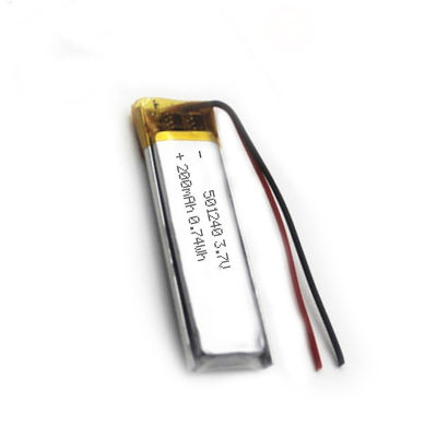 501240 Baterai Lithium Polymer Mini Datar 3.7v 200mAh Baterai Isi Ulang 051240