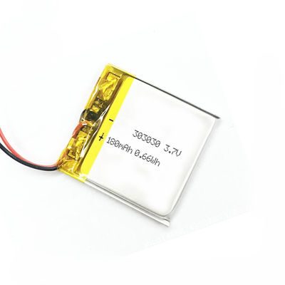 ROHS 180mah 303030 3.7 V Li Polymer Battery Low Self Discharge Dengan PCM