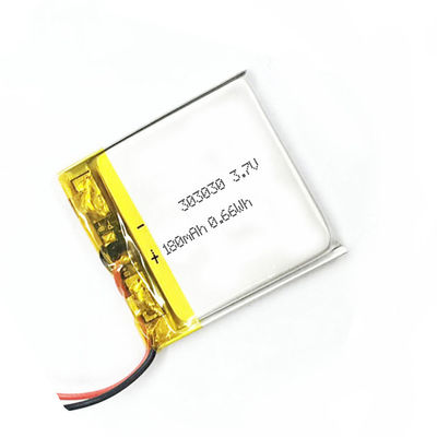 ROHS 180mah 303030 3.7 V Li Polymer Battery Low Self Discharge Dengan PCM