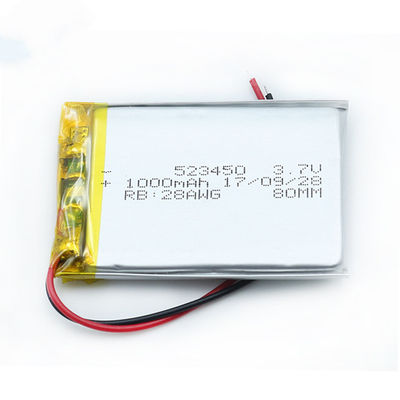 0.5C 523450a 950mah 3.7 V Li Polymer Battery Untuk Kursi Roda Listrik