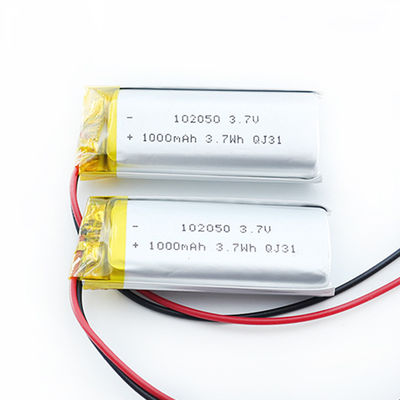 MSDS UN38.3 102050 1050mah Baterai Li Ion Dengan Kabel Pcm